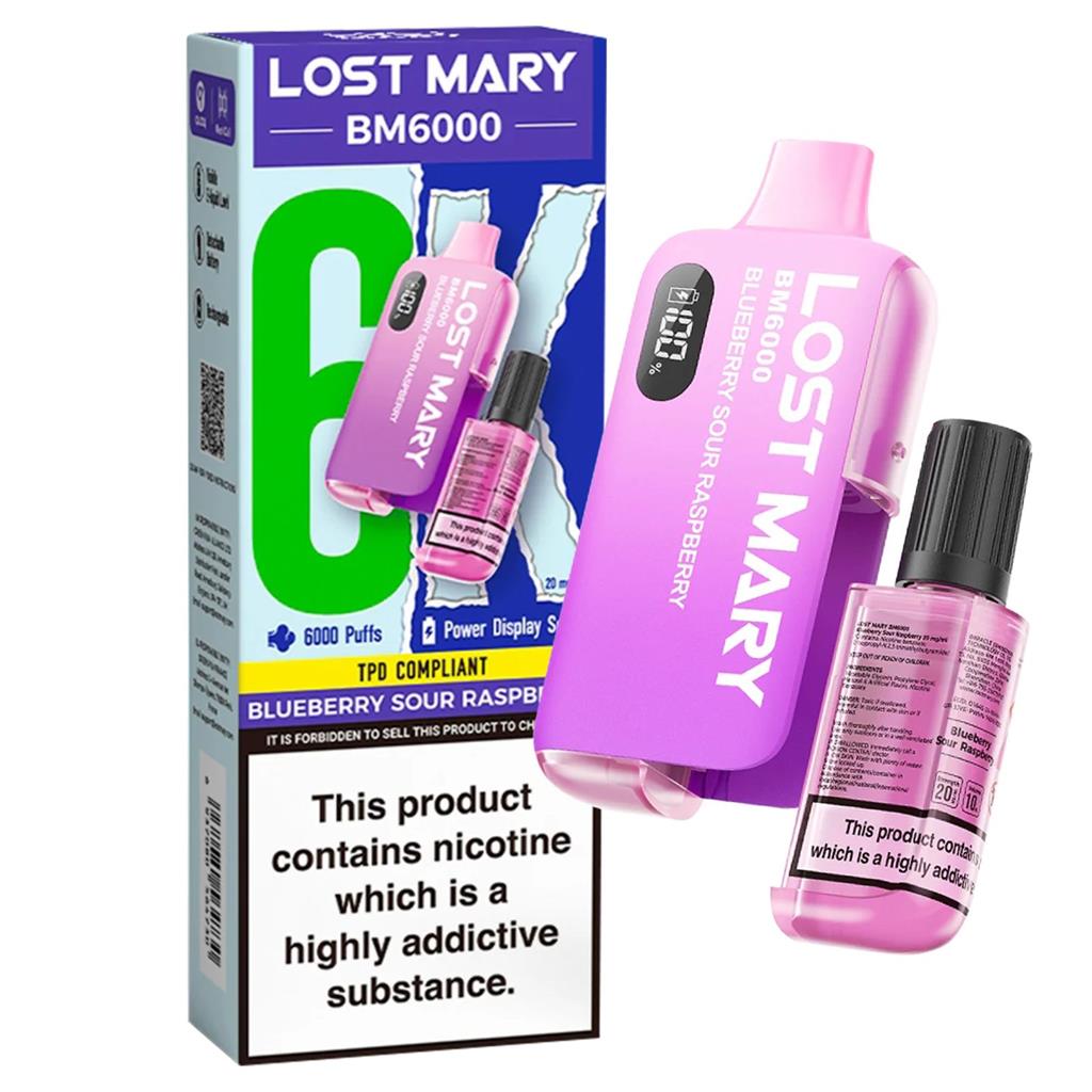 Lost Mary 6K Blue Sour Raspberry